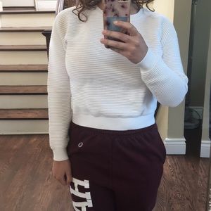 Topshop White Crop Sweater